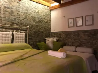 Cama o camas de una habitación en Casa con encanto en Calabardina, cerca de la playa