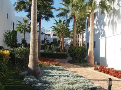 Jardín al aire libre en Los Jazmines Frente Al Mar