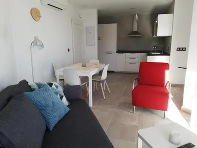 Una cocina o zona de cocina en EL FARO DE LOS GENOVESES