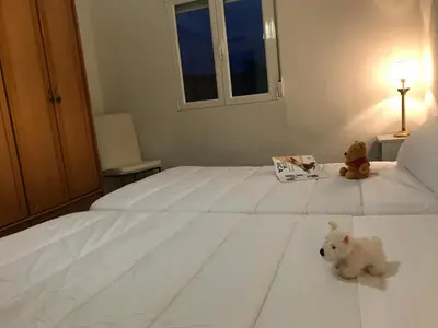 Cama o camas de una habitación en Fercamar Costacabana