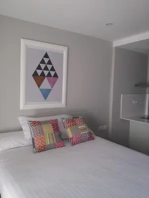 Cama o camas de una habitación en Apto en Aguadulce con Vistas al Mar