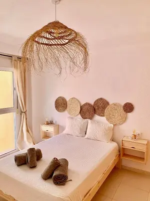 Cama o camas de una habitación en Agua Marinas - Tu ático con Jacuzzi Privado!