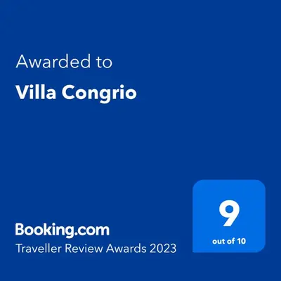 Certificado, premio, señal o documento que está expuesto en Villa Congrio