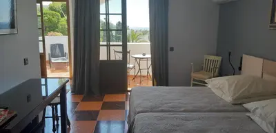 Cama o camas de una habitación en Family Agua Amarga