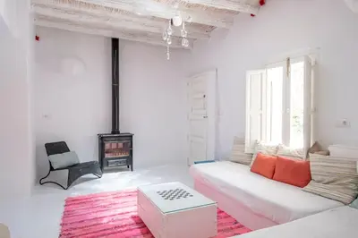 Cama o camas de una habitación en Casa La Chumbera Blanca