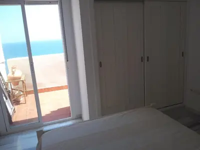 Cama o camas de una habitación en Apartamento Vistas Espectaculares al Mar