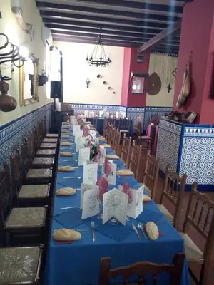 Un restaurante o sitio para comer en La Posada de Eustaquio