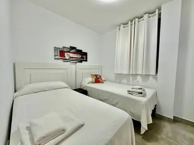 Cama o camas de una habitación en Panoramic Atalaya