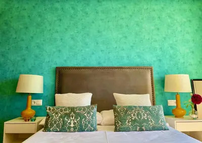 Cama o camas de una habitación en Hestía Vera Thalassa SPA Tu hogar lejos de casa