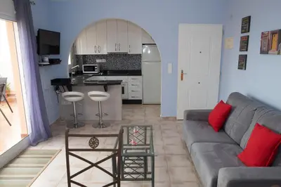 Una cocina o zona de cocina en Mojacar, Spain. Penthouse apartment