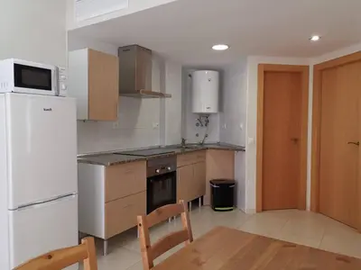 Una cocina o zona de cocina en Vera Playa Apto 1-4 Personas Piscina Parking WI-FI