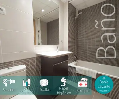 Un baño de Apartamento Bahía Levante Águilas
