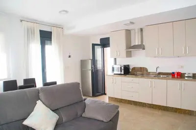 Una cocina o zona de cocina en Apartamentos EL POSAERO Juan Mariano