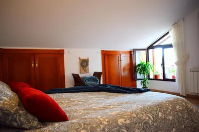Cama o camas de una habitación en El Ático de La Casa Viva