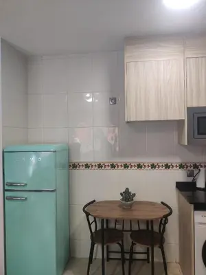 Una cocina o zona de cocina en playa Almería zapillo loft
