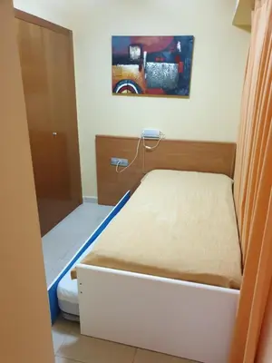 Cama o camas de una habitación en Vera Apartamento Marina Rey