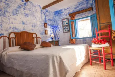 Cama o camas de una habitación en Casa Rural Aloe Vera