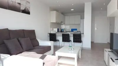 Una cocina o zona de cocina en Homes of Spain, Atalaya de Mojacar, Apartamento 3 dormitorios con vistas al mar y WIFI