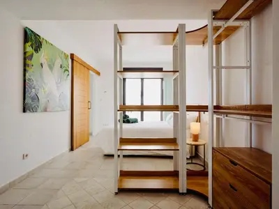 Cama o camas de una habitación en CocoBeach Mojácar - Preciosa vivienda en Macenas Resort, a sólo 3 min a pie de Playa Macenas