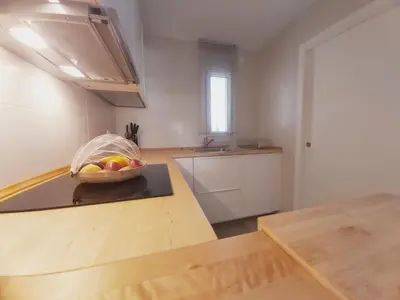 Una cocina o zona de cocina en MAR & SAL Roquetas de Mar playa de las Salinas