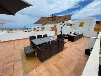Un balcón o terraza de Ático Cañada Aguilar, Mojácar Playa