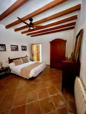 Cama o camas de una habitación en Casa El Higueral