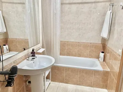 Un baño de Panoramic Sea Views with Balcony, Air Conditioning and Parking