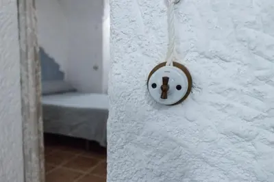 Cama o camas de una habitación en Casa Cueva Picoesquina