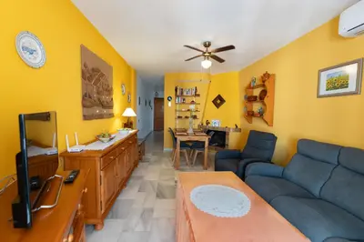 Zona de estar de Casa la Buganvilla-Mojácar Playa