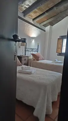Cama o camas de una habitación en Molino de Santa Águeda