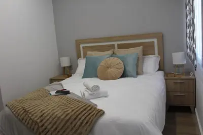 Cama o camas de una habitación en Apartamento Catedral