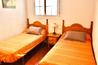 Cama o camas de una habitación en Apartamento en la almadraba de Cabo de Gata