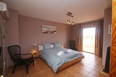 Cama o camas de una habitación en Casa rural Villa Aljambra