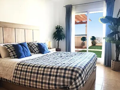 Cama o camas de una habitación en Los Geraneos