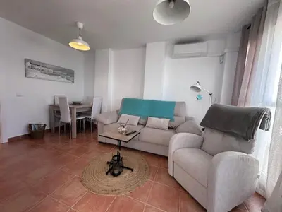 Zona de estar de Atico con vistas al mar