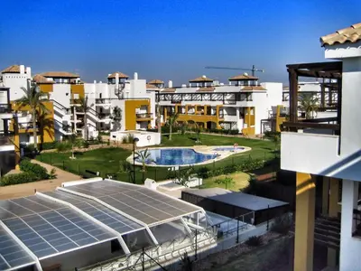 Piscina en o cerca de Vera Playa 2 hab 2 WC parking AA, Wifi, padel piscina climatizada y verano Lomas de mar