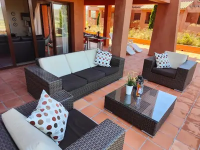 Zona de estar de Golf & Spa resort with new big luxery appartement