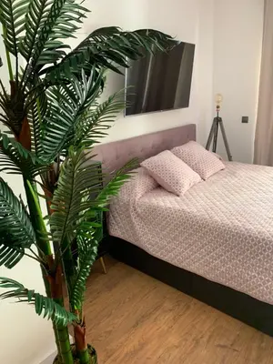 Cama o camas de una habitación en Loft de lujo con piscina LA ENVIA