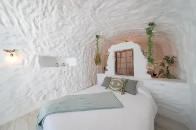 Cama o camas de una habitación en Complejo Cuevas Otto