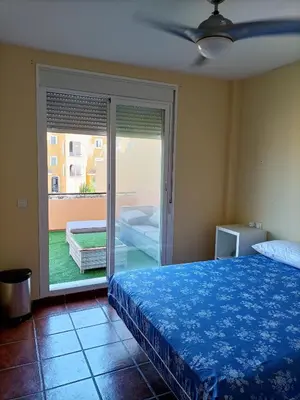 Cama o camas de una habitación en PARQUE VERA Naturista FKK PLAYA, free Wifi