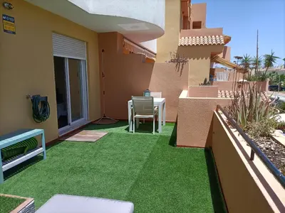 Un balcón o terraza de PARQUE VERA Naturista FKK PLAYA, free Wifi