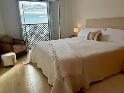 Cama o camas de una habitación en Ático Almería. Paseo marítimo Roquetas de Mar