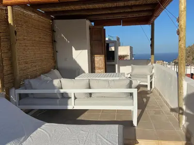 Un balcón o terraza de Renovated house in the historic center