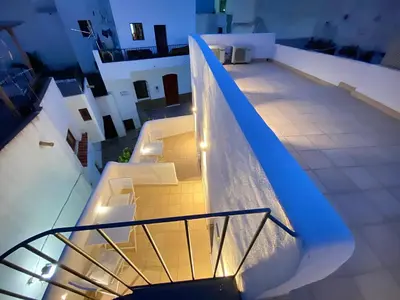 Un balcón o terraza de Renovated house in the historic center