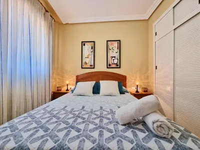 Cama o camas de una habitación en Apartamento con Piscina, Wifi - by Aloha Palma