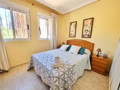 Cama o camas de una habitación en Apartamento con Piscina, Wifi - by Aloha Palma