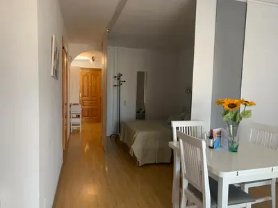 Cama o camas de una habitación en Estudio Roquetas