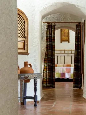 Cama o camas de una habitación en Cuevas Pedro Antonio de Alarcon