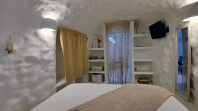 Cama o camas de una habitación en Cueva OTTO Privada