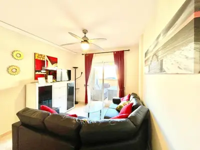 Zona de estar de Cozy Stay Near Roquetas